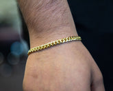 10K Solid Gold Miami Cuban Bracelet - 7.0MM - White Carat - USA & Canada